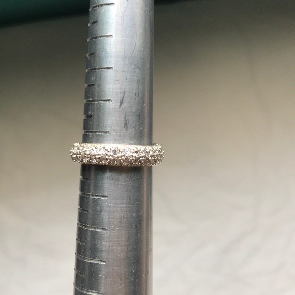 Sterling silver cubic zirconia ring/band - Picture 7 of 7